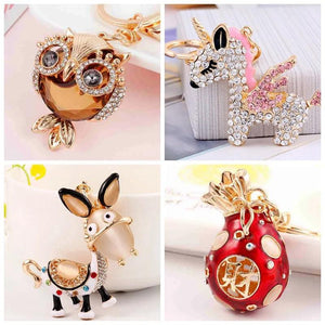 Animal Series Keychain Puppy Donkey Dragonfly Alloy Girl Bag Pendant