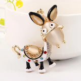 Animal Series Keychain Puppy Donkey Dragonfly Alloy Girl Bag Pendant