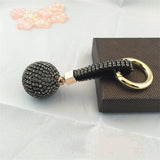 Crystal Round Ball Keychain Rhinestone Strass Lanyard Pendant