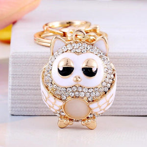 Keychain Owl Series Rhinestone Couple Bag Gift Pendant Car Pendant
