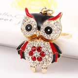 Keychain Owl Series Rhinestone Couple Bag Gift Pendant Car Pendant
