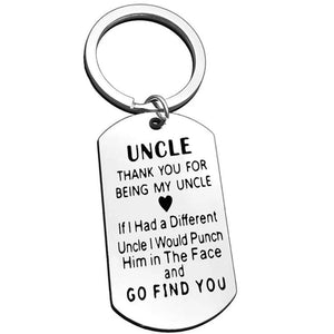 Uncle Keychain Thank You for Being My Uncle Keychain Father?s Birthday Christmas
