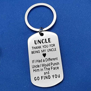Uncle Keychain Thank You for Being My Uncle Keychain Father?s Birthday Christmas