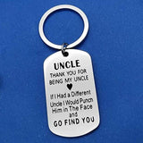 Uncle Keychain Thank You for Being My Uncle Keychain Father?s Birthday Christmas