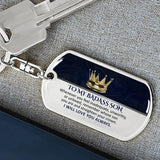 Keepsake for Son Grandson Daughter Granddaughter Keychain from Grandma Grandpa