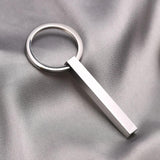 DADDY Keychains for Men, Stainless Steel Bar Keychain To Dad Drive Safe Gift