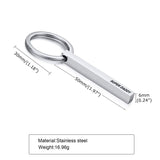 DADDY Keychains for Men, Stainless Steel Bar Keychain To Dad Drive Safe Gift