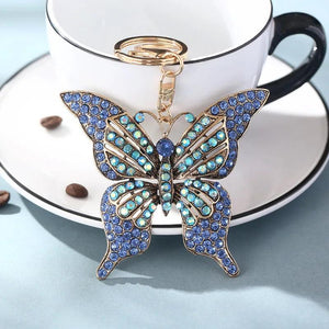 Crystal Hollow Butterfly Keychain Pendant Small Gift Bag Pendant