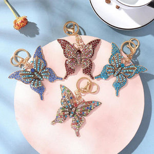 Crystal Hollow Butterfly Keychain Pendant Small Gift Bag Pendant