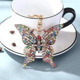 Crystal Hollow Butterfly Keychain Pendant Small Gift Bag Pendant