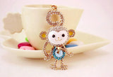 Monkey Keychain Metal Rhinestone Female Bag Pendant Holiday Gift