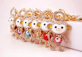 Monkey Keychain Metal Rhinestone Female Bag Pendant Holiday Gift