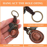 Cowboy Hat Keychain Vintage Holder Metal Keyring