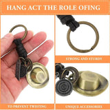Cowboy Hat Keychain Vintage Holder Metal Keyring