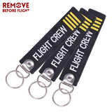 Aviator Flight Crew Key Chain Jewelry Pilot Key Ring Embroidery Aviation Gift