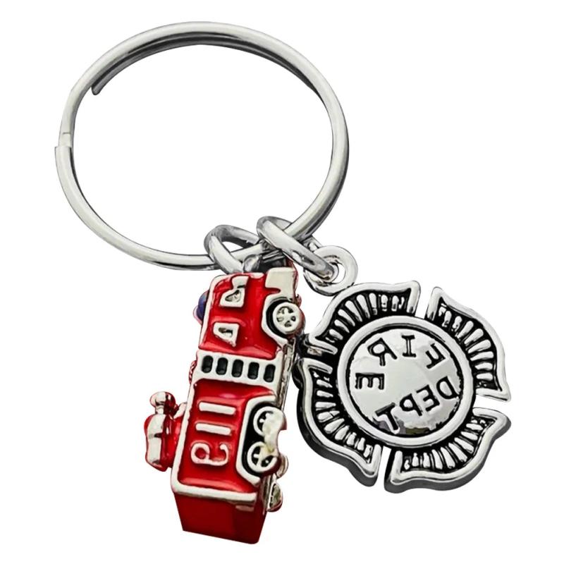 Fire Truck Firefighter Party Keychain Favors