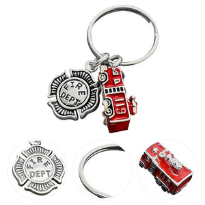 Fire Truck Firefighter Party Keychain Favors
