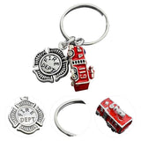 Fire Truck Firefighter Party Keychain Favors