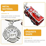 Fire Truck Firefighter Party Keychain Favors