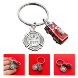 Fire Truck Firefighter Party Keychain Favors