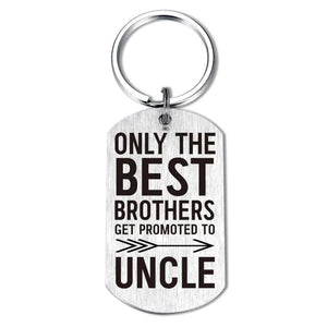 Promoted to Uncle Keychain Ring Father's Present for Uncle Brother