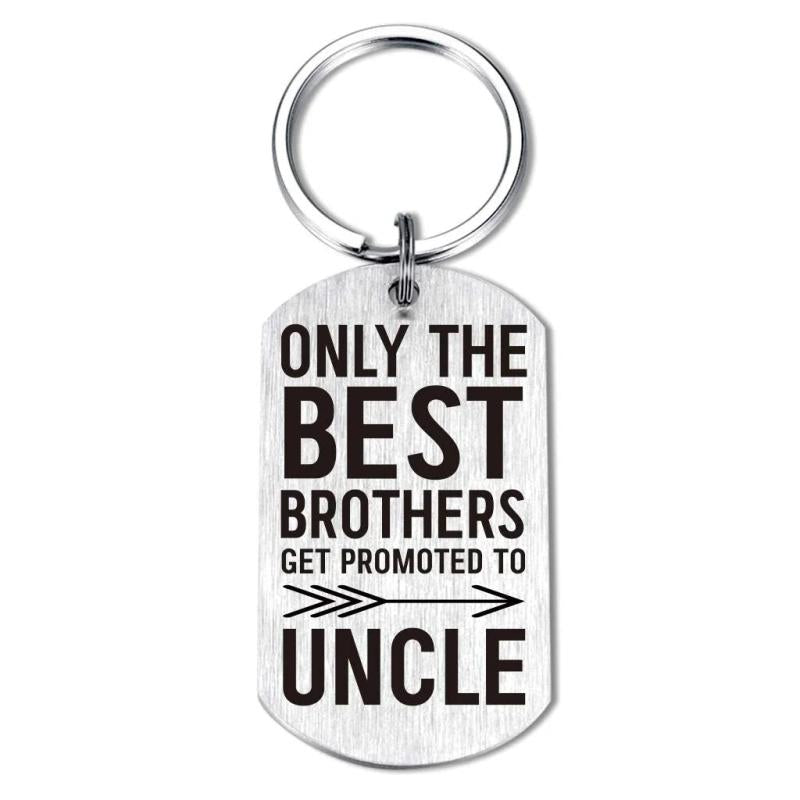 Promoted to Uncle Keychain Ring Father's Present for Uncle Brother