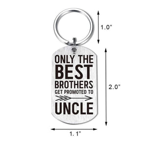 Promoted to Uncle Keychain Ring Father's Present for Uncle Brother