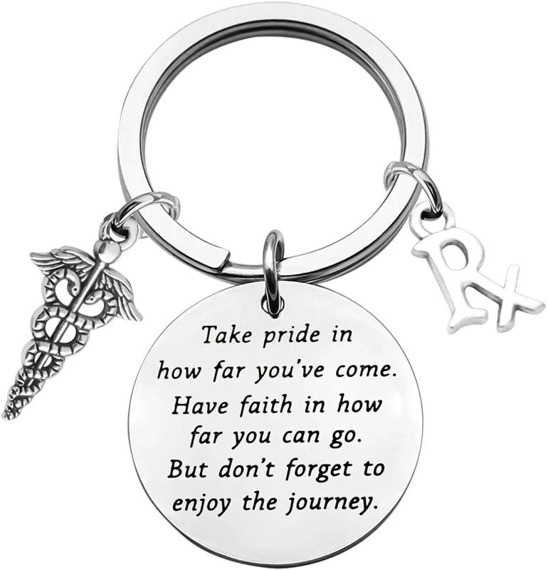 Pharmacist Keychain RX Graduation Pharmacy Symbol Gift