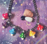 Colorful Mushroom Pendant Keychain Harajuku Punk Plant Waist Pants Key Chain