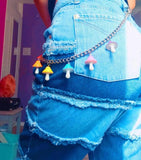 Colorful Mushroom Pendant Keychain Harajuku Punk Plant Waist Pants Key Chain