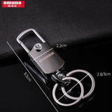 Men's Waist Hanging Key Chain Stainless Steel Key Ring Rotating Double Ring