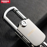 Men's Waist Hanging Key Chain Stainless Steel Key Ring Rotating Double Ring