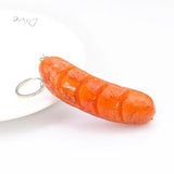 PVC Roast Sausage Keychain Hot Dog Pendant Cevapcici Key Ring