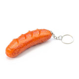 PVC Roast Sausage Keychain Hot Dog Pendant Cevapcici Key Ring