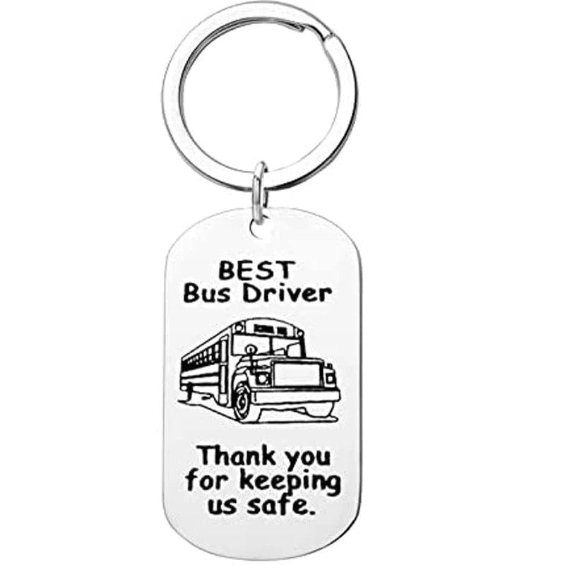 Bus Driver Appreciation Keyring Thank You Gift for Him Her