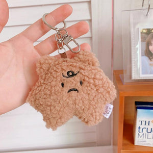 Plush Mask Bear Keyring for Bags and Cars