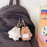Plush Mask Bear Keyring for Bags and Cars