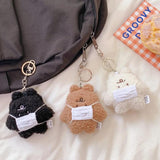 Plush Mask Bear Keyring for Bags and Cars