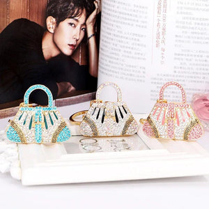 Crystal Alloy Keychain Mini Bag Automobile Hanging Souvenirs