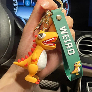 Playful Dinosaur Keychain for Car or Bag