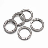 5Pcs Rhinestone O Rings Carabiner Snap Buckle DIY Pendant Bag Strap Keychain Hoo