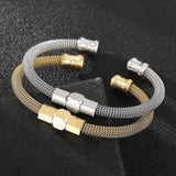 Stainless Steel Mesh Twisted Bracelet Men's Accessories