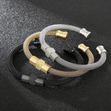 Stainless Steel Mesh Twisted Bracelet Men's Accessories