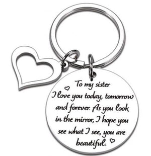 Sweet 16 Birthday Keychain for Sisters