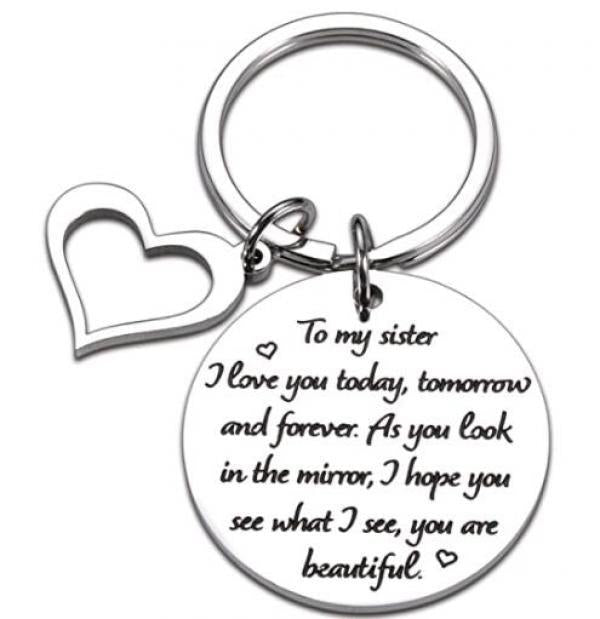 Sweet 16 Birthday Keychain for Sisters