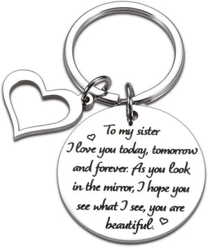 Sweet 16 Birthday Keychain for Sisters