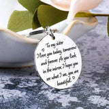 Sweet 16 Birthday Keychain for Sisters