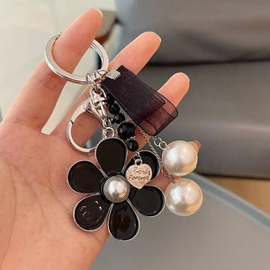 Sunflower Pearl Keychain Chain Car Keychain for Guests
