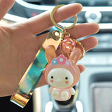 Luminescent Rabbit Keychain Acrylic Bunny Keychains Couple Jewelry