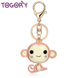 Monkey Crystal Rhinestone Bag Pendant Keychains For Car